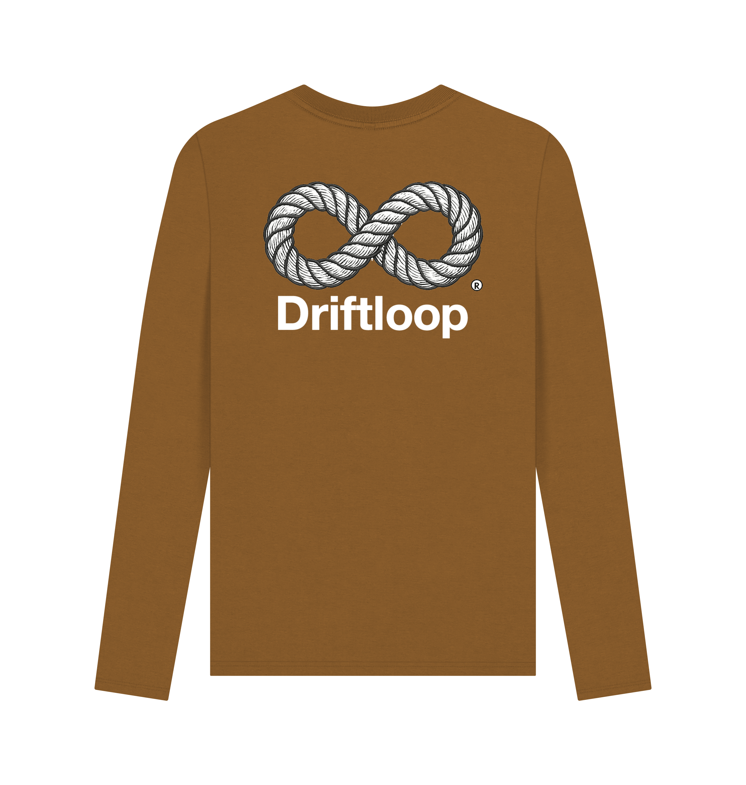 Brown Printed Long Sleeve T Shirt Back