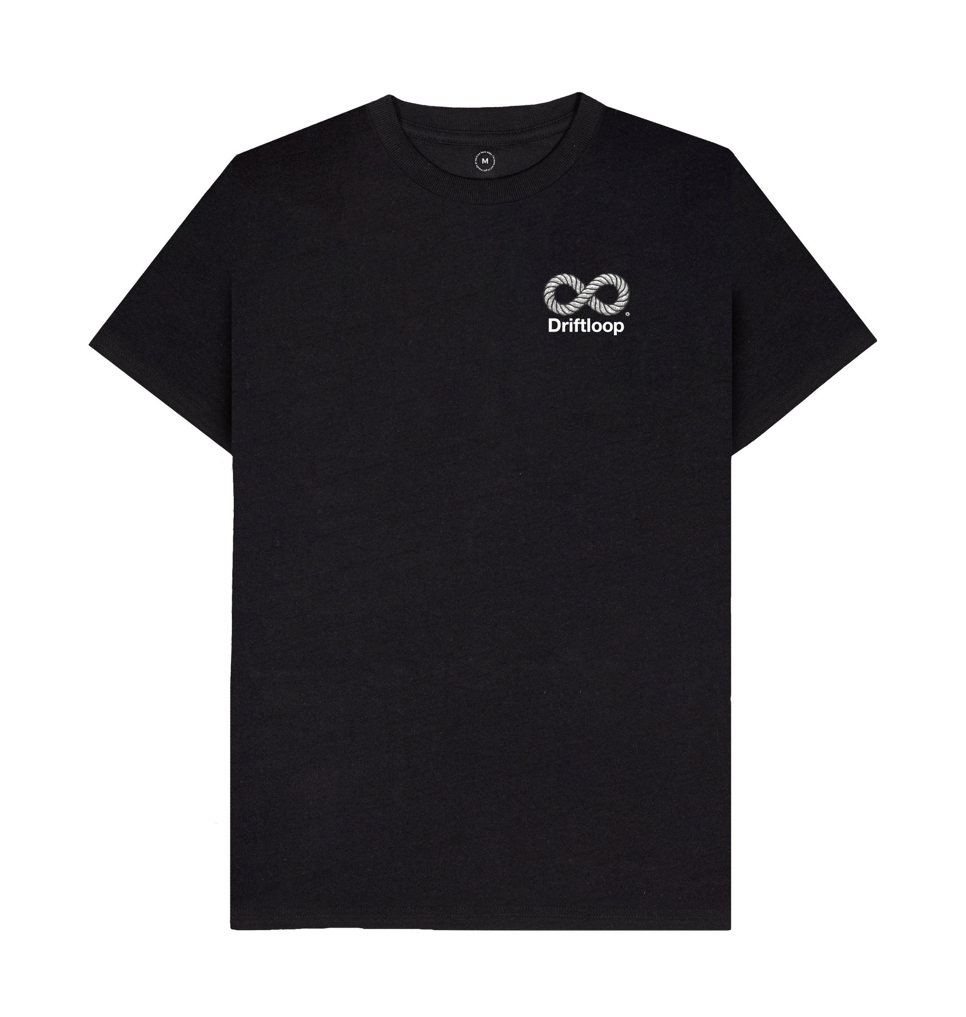 Black Recycled Printed T-Shirt Front