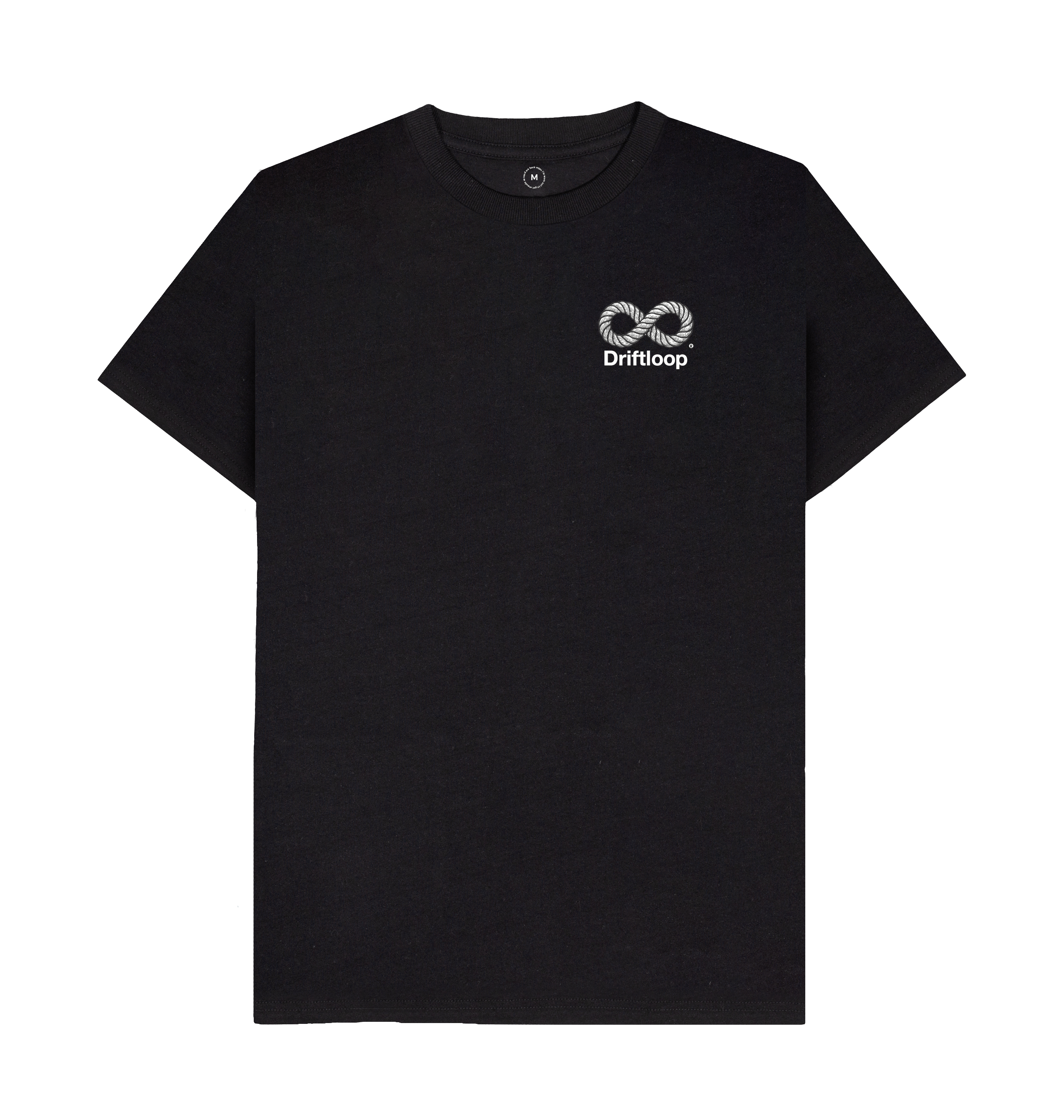 Black Recycled Printed T-Shirt Front