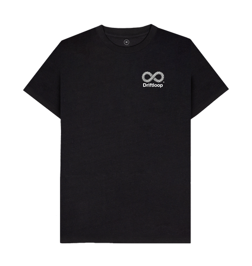 Black Recycled Printed T-Shirt Front