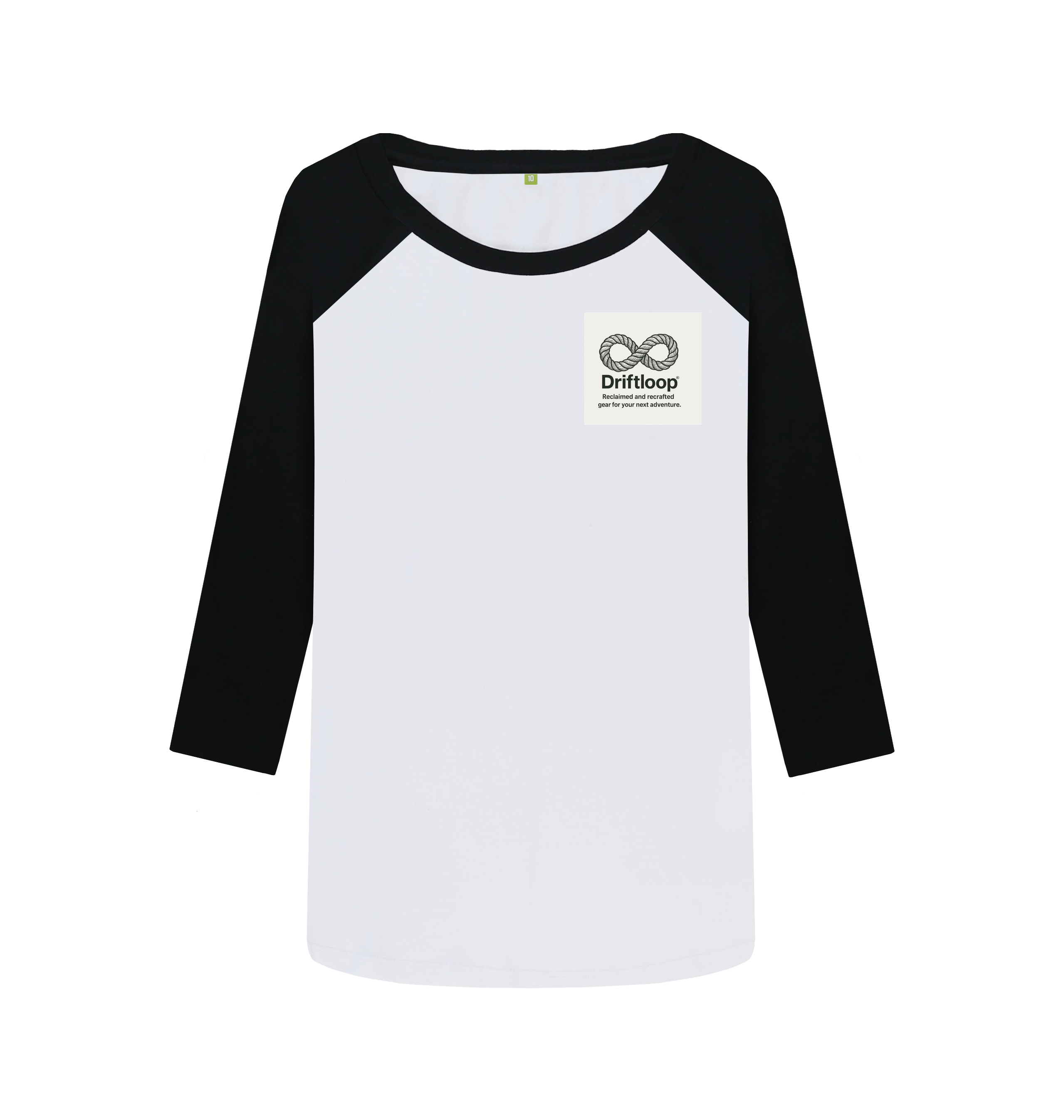 Black-White Printed Baseball T-shirt Front