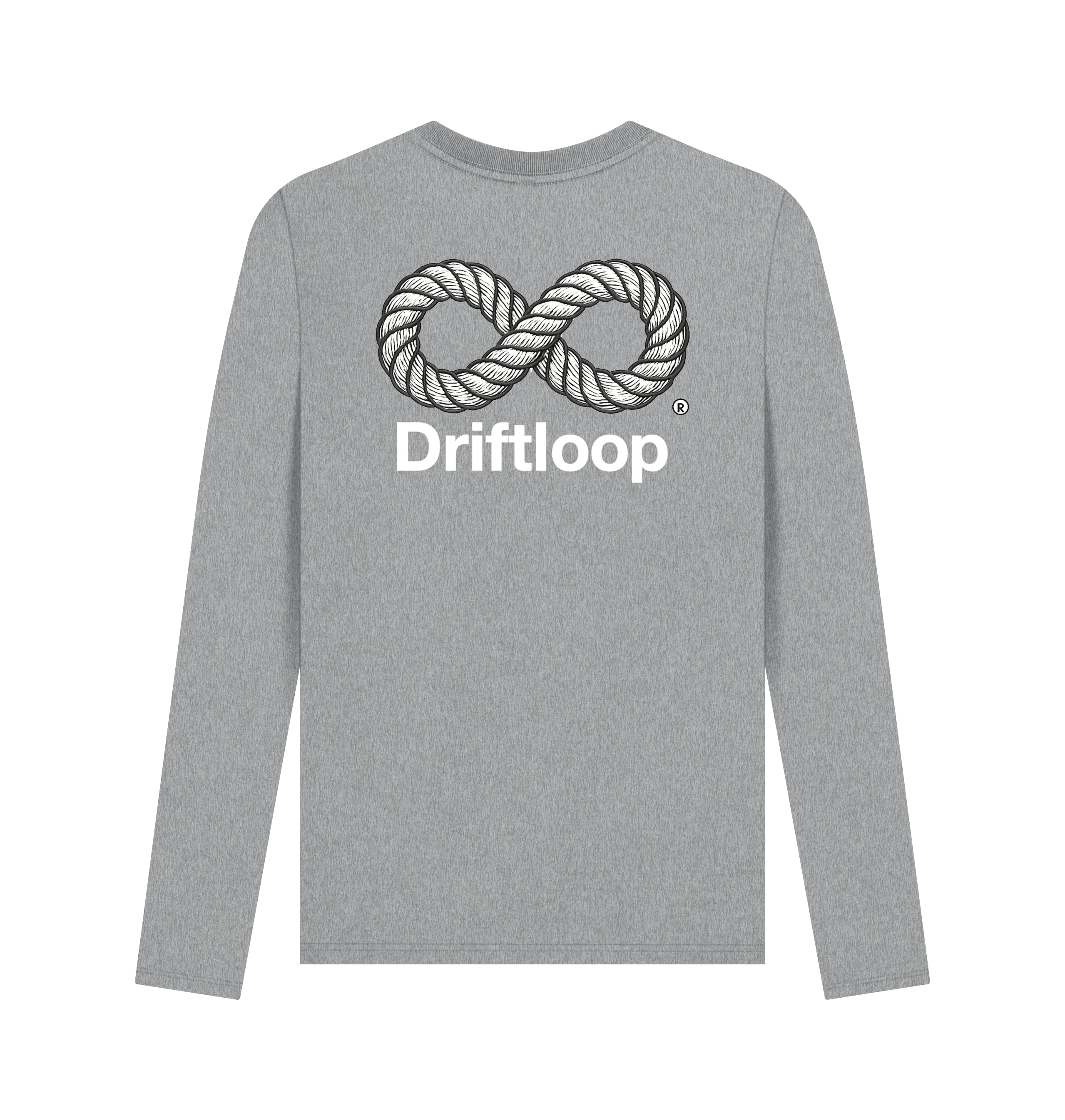 Athletic Grey Printed Long Sleeve T Shirt Back