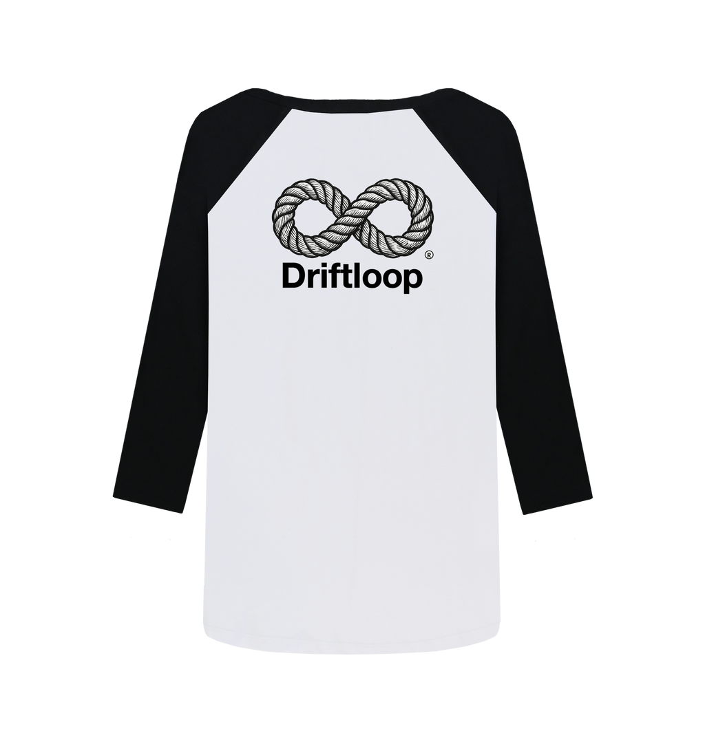 Black-White Printed Baseball T-shirt Back