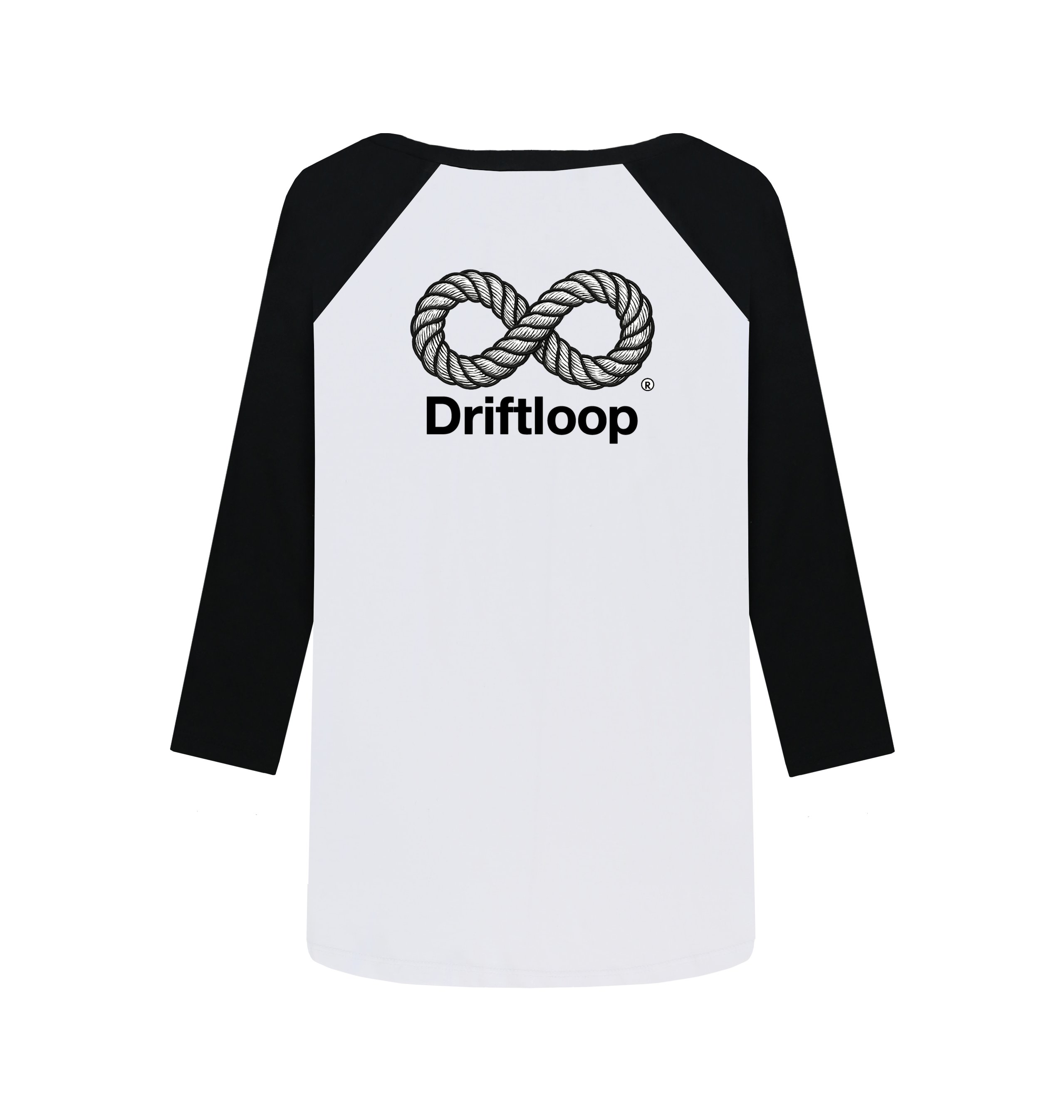 Black-White Printed Baseball T-shirt Back