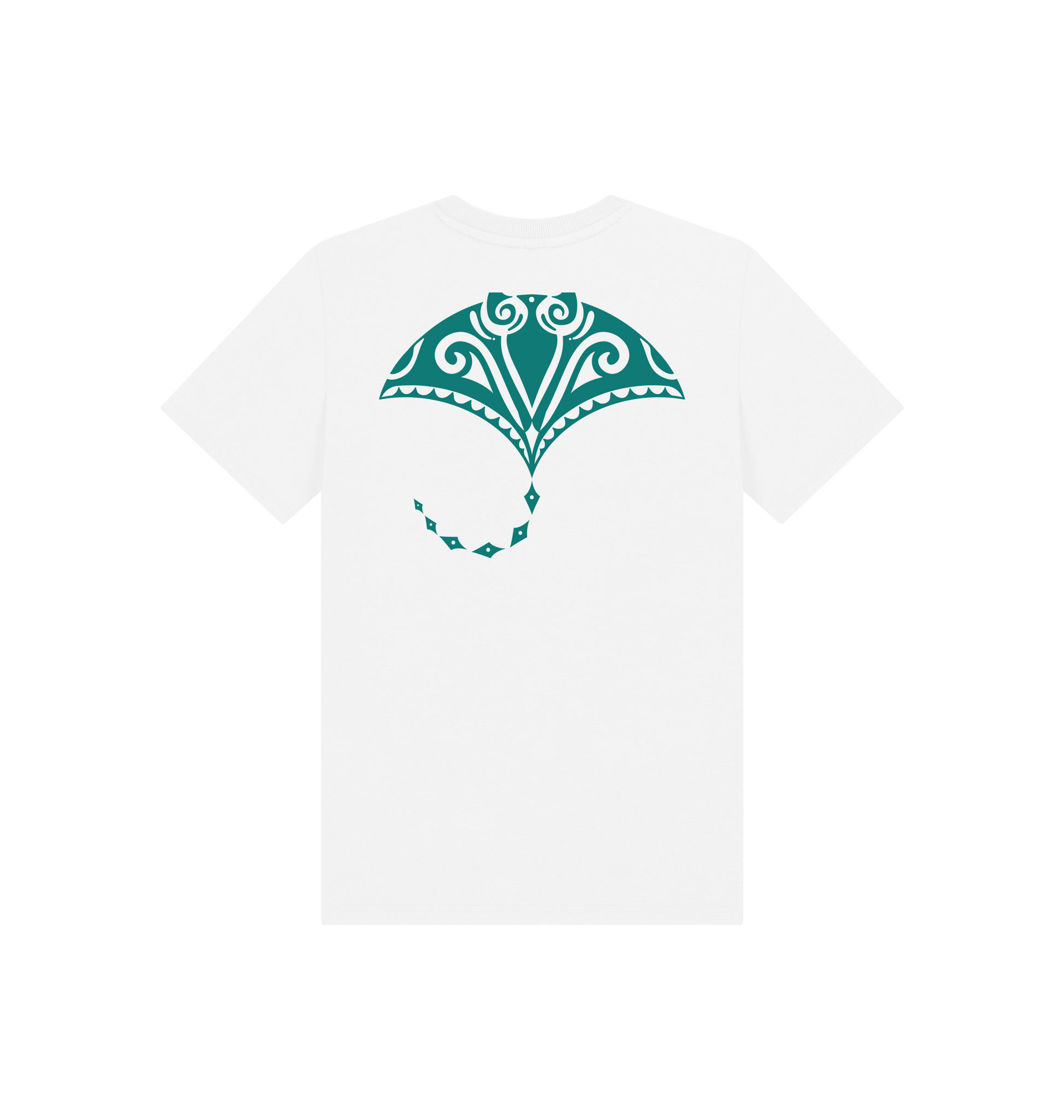 White Printed Kids T-Shirt Back