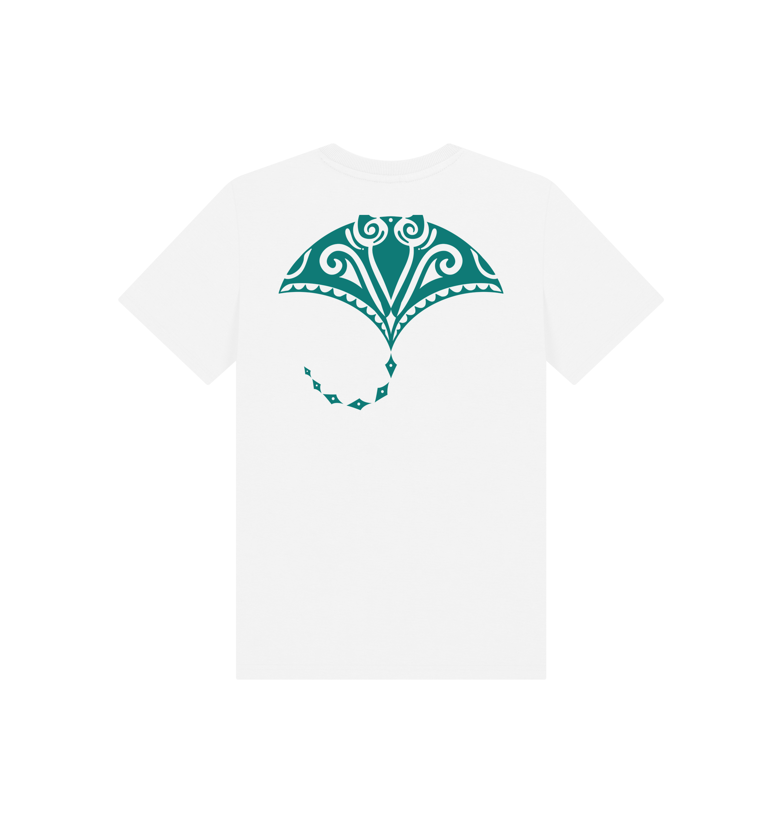 White Printed Kids T-Shirt Back