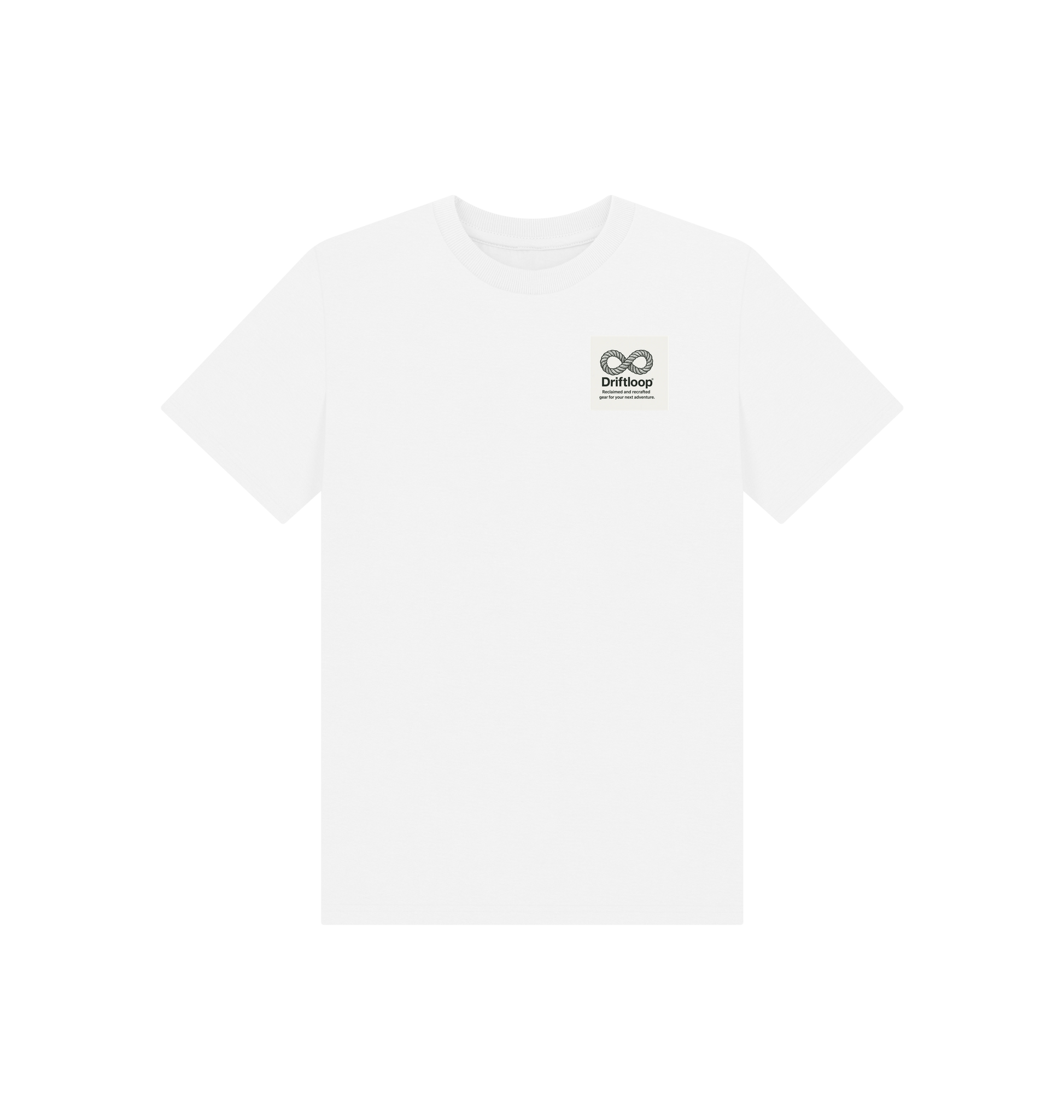 White Printed Kids T-Shirt Front