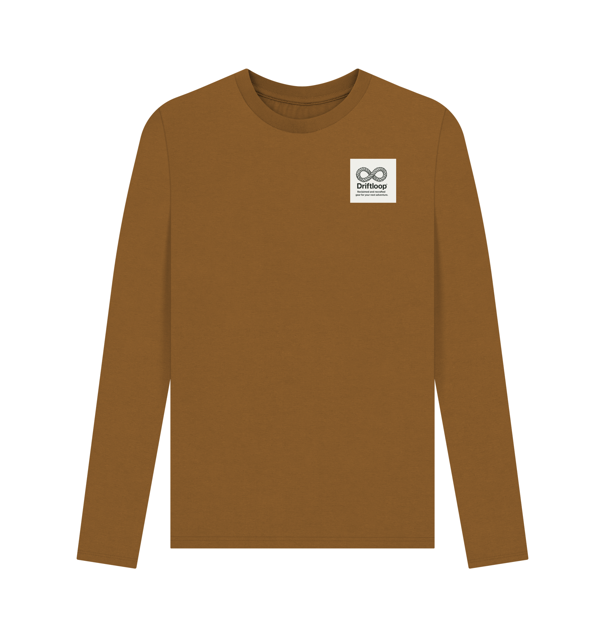 Brown Printed Long Sleeve T Shirt Front
