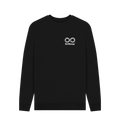 Black Printed Sweater Front