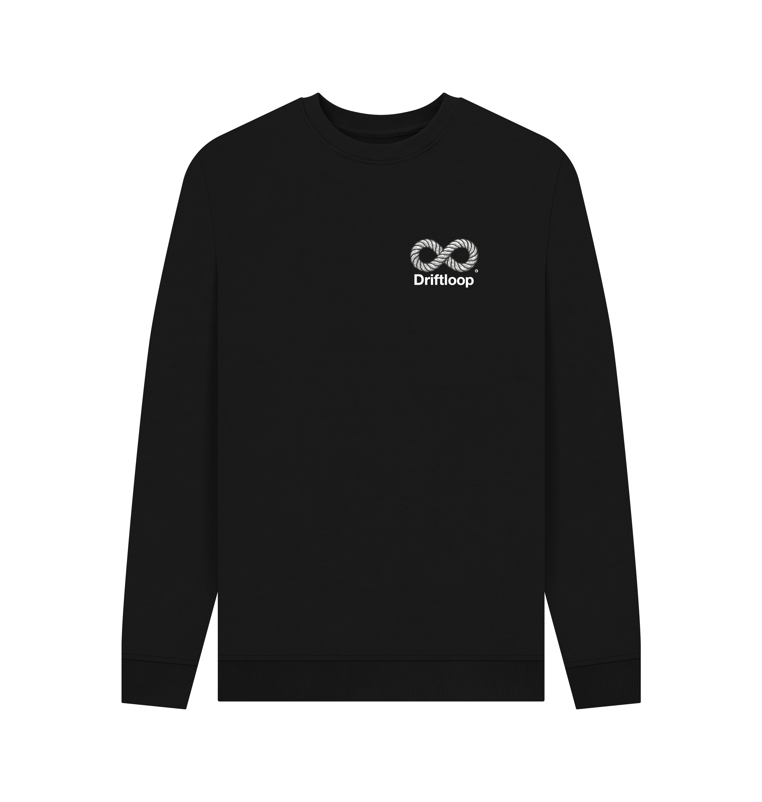 Black Printed Sweater Front