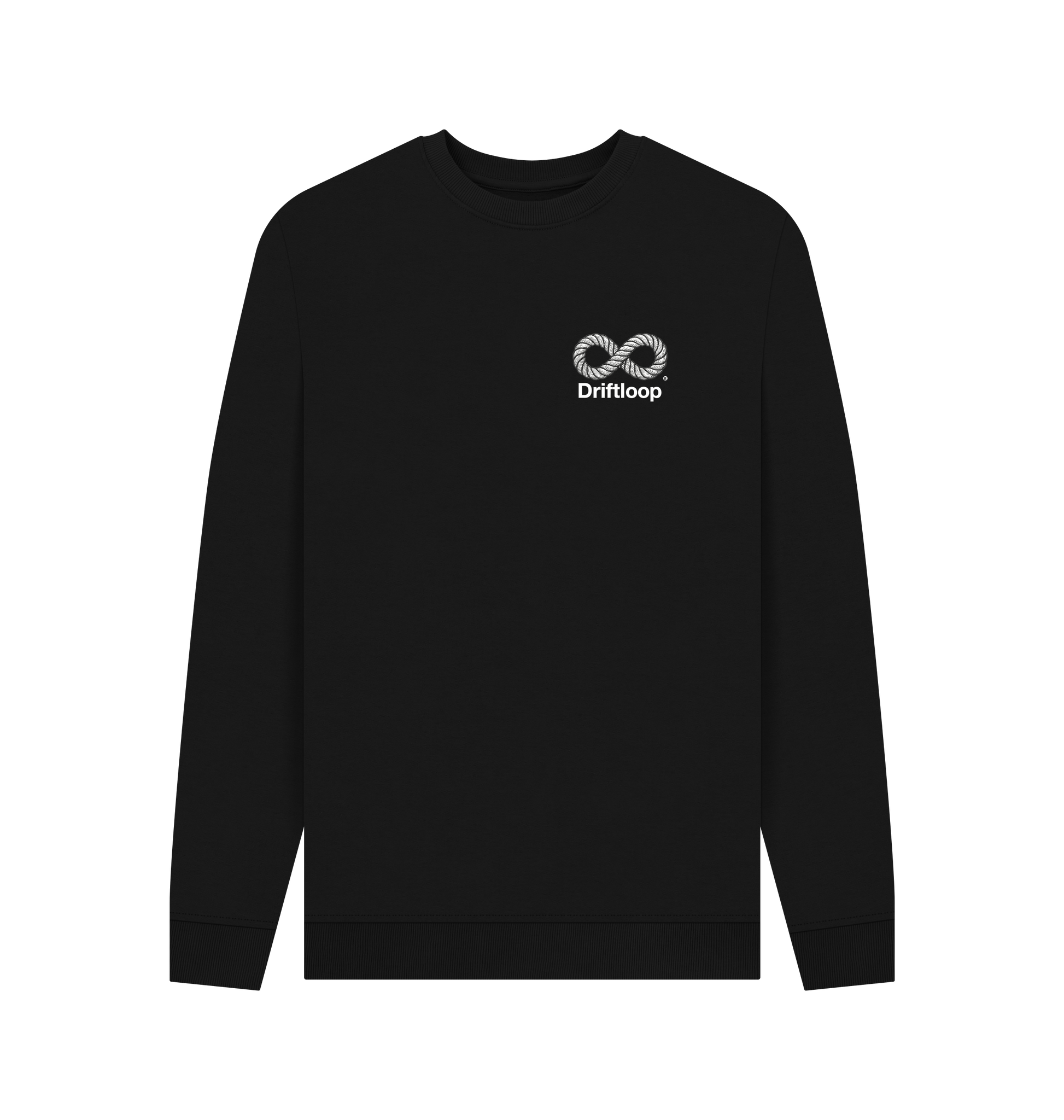 Black Printed Sweater Front