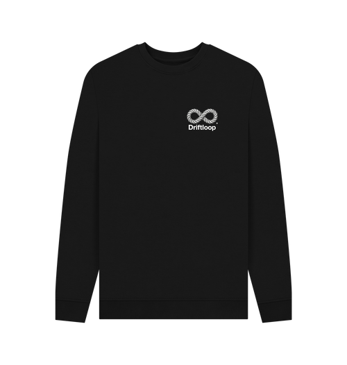 Black Printed Sweater Front