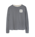 Oat & Navy Stripe Printed T-shirt Front