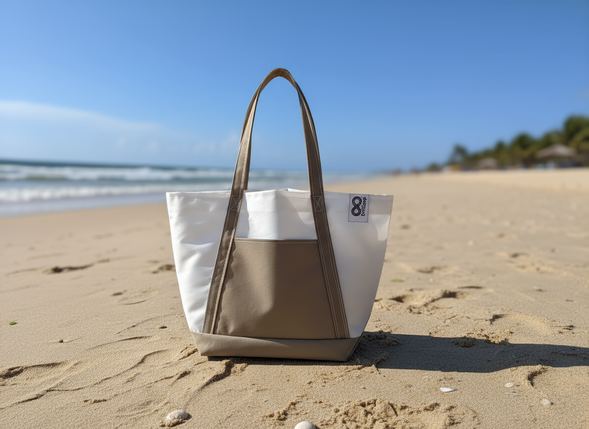 Driftloop Beach Bag - Canvas / White