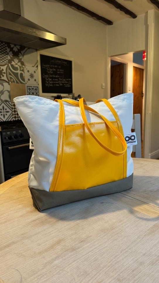 Driftloop Beach Bag - Canvas / Orange / White