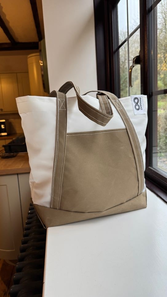Driftloop Beach Bag - Canvas / White