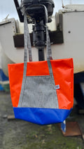Driftloop Voyager Beach Bag - Blue / Silver / Orange, Lined
