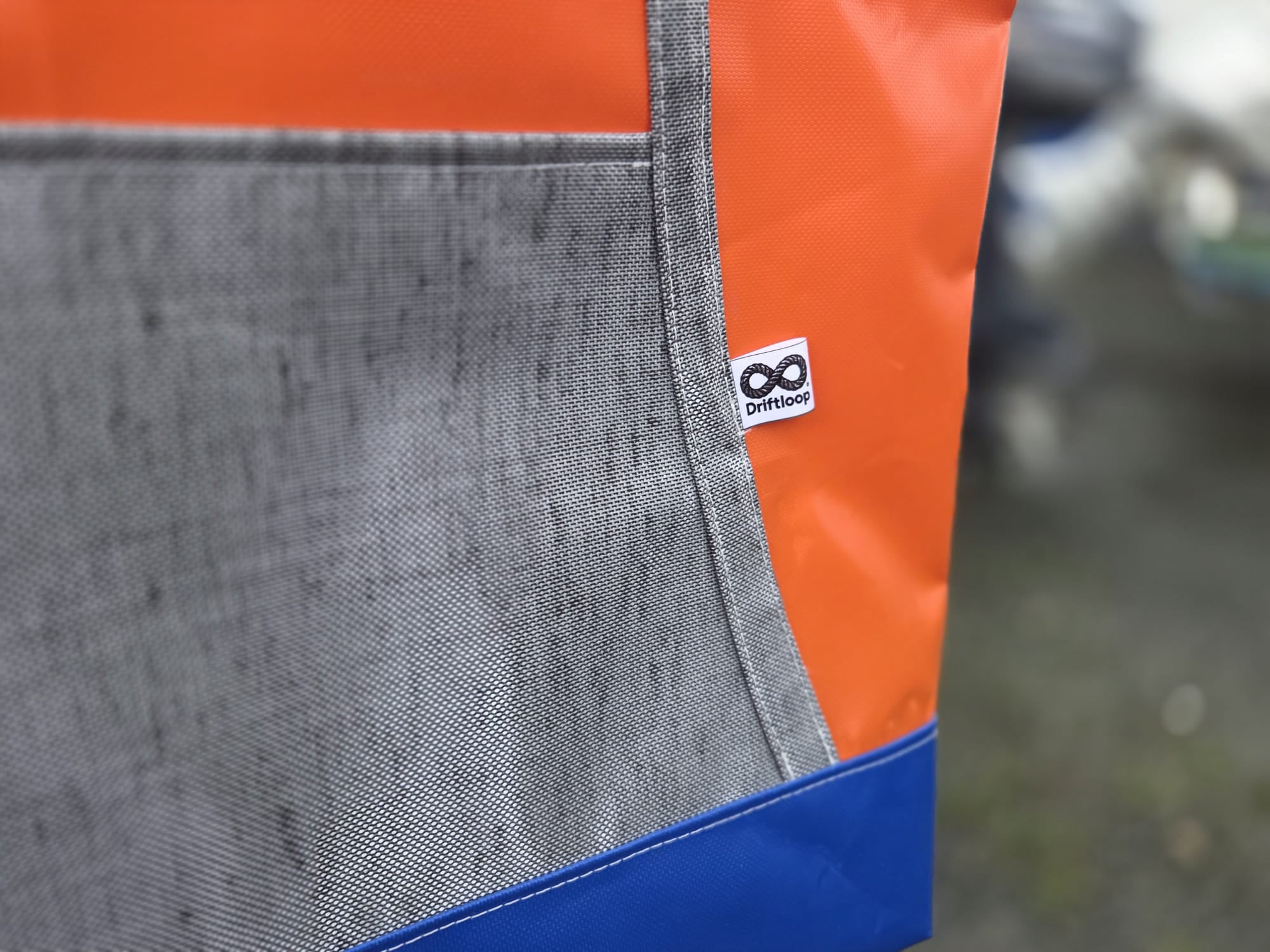 Driftloop Voyager Beach Bag - Blue / Silver / Orange, Lined