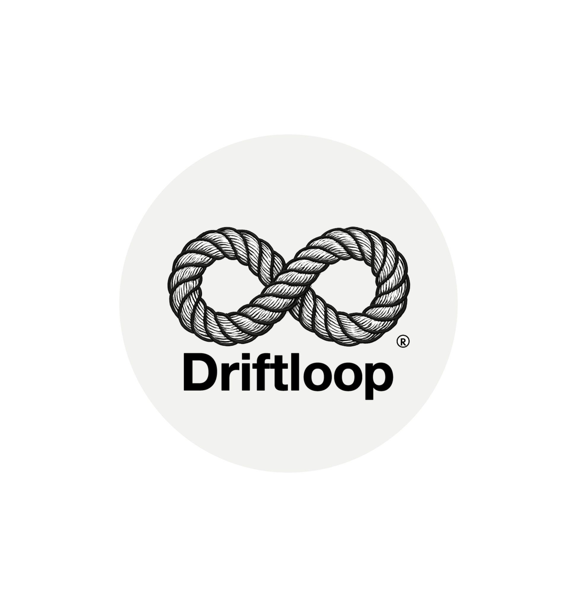 White Printed Circle Sticker Front