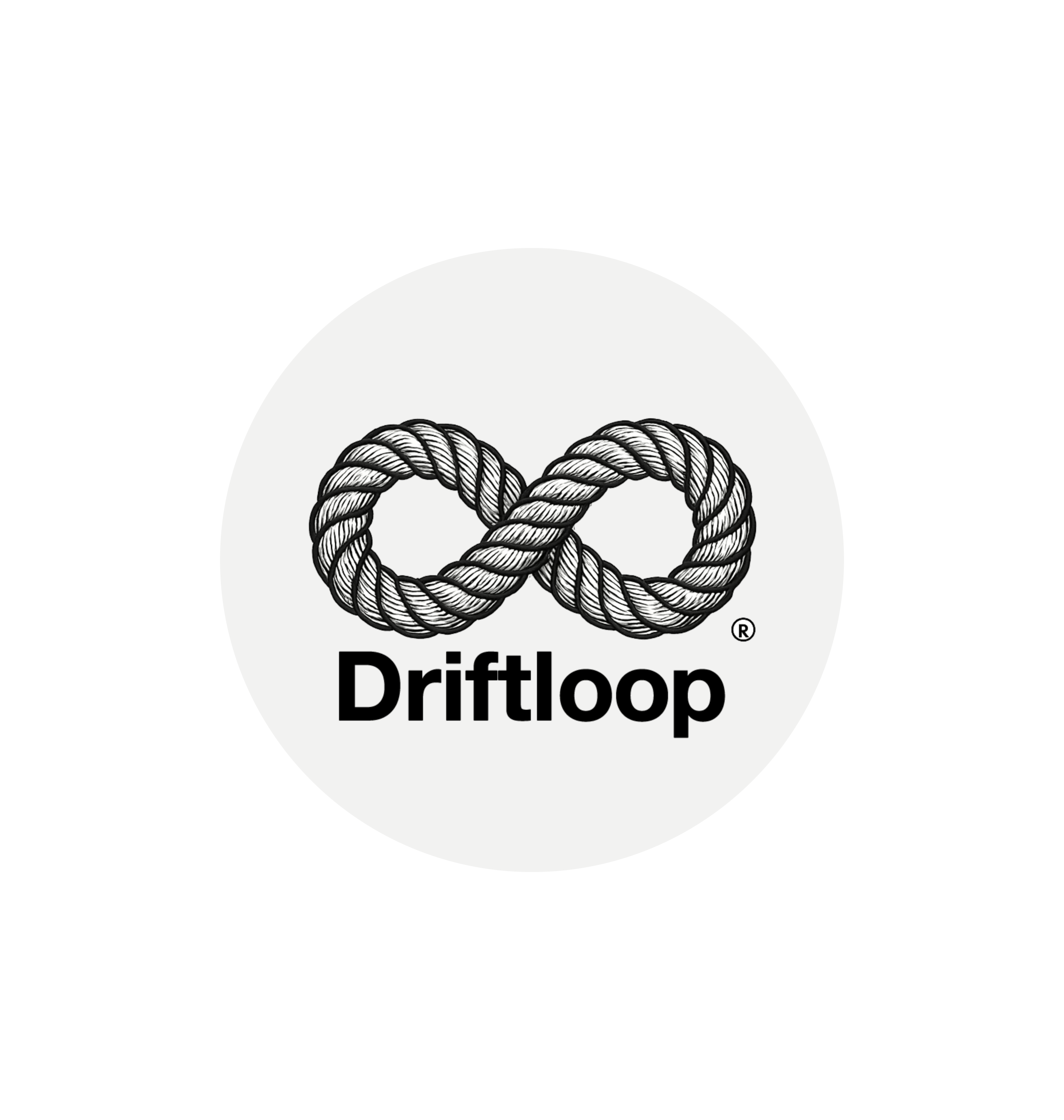 White Printed Circle Sticker Front