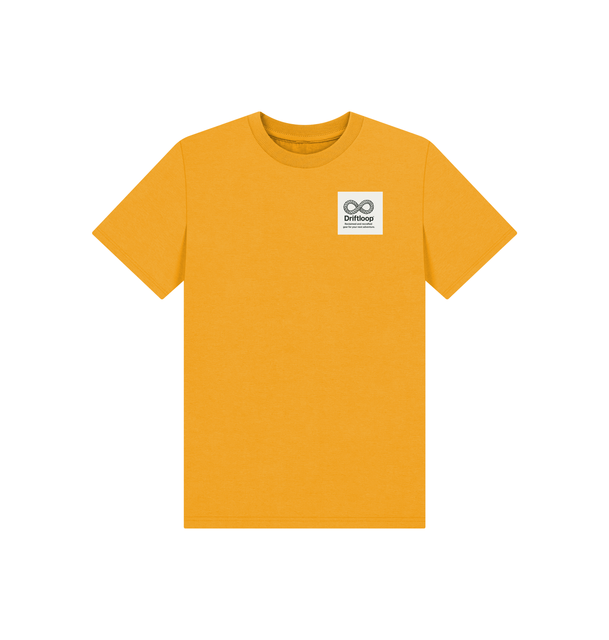 Mustard Printed Kids T-Shirt Front