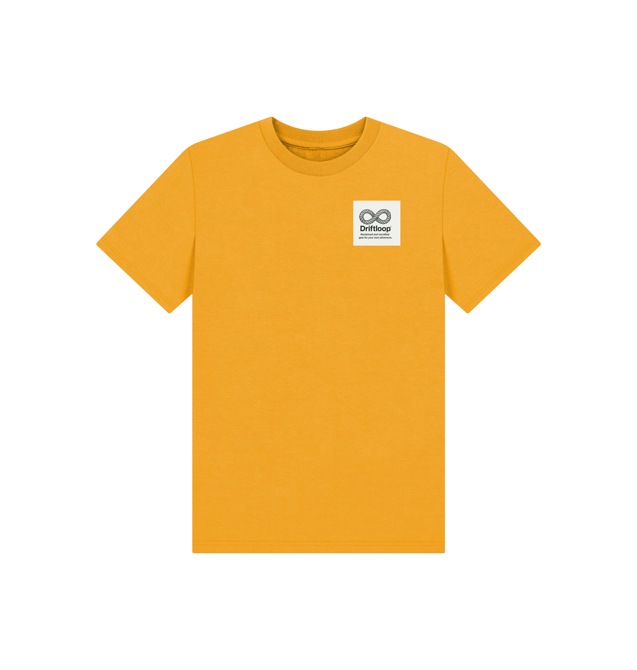 Mustard Printed Kids T-Shirt Front