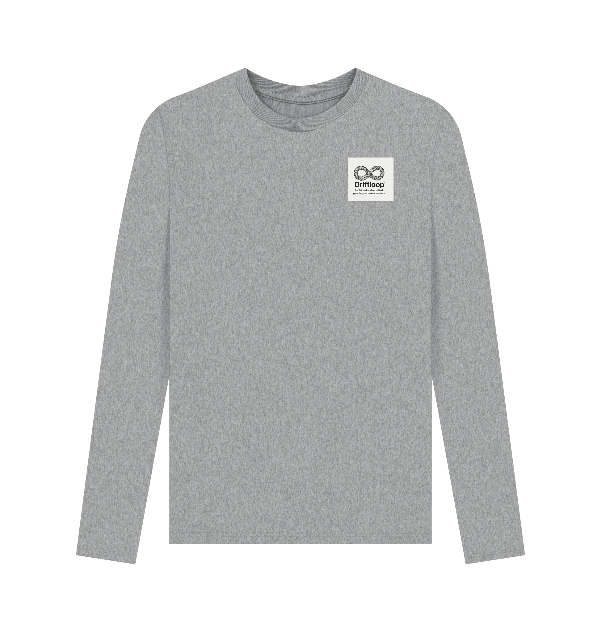 Athletic Grey Printed Long Sleeve T Shirt Front