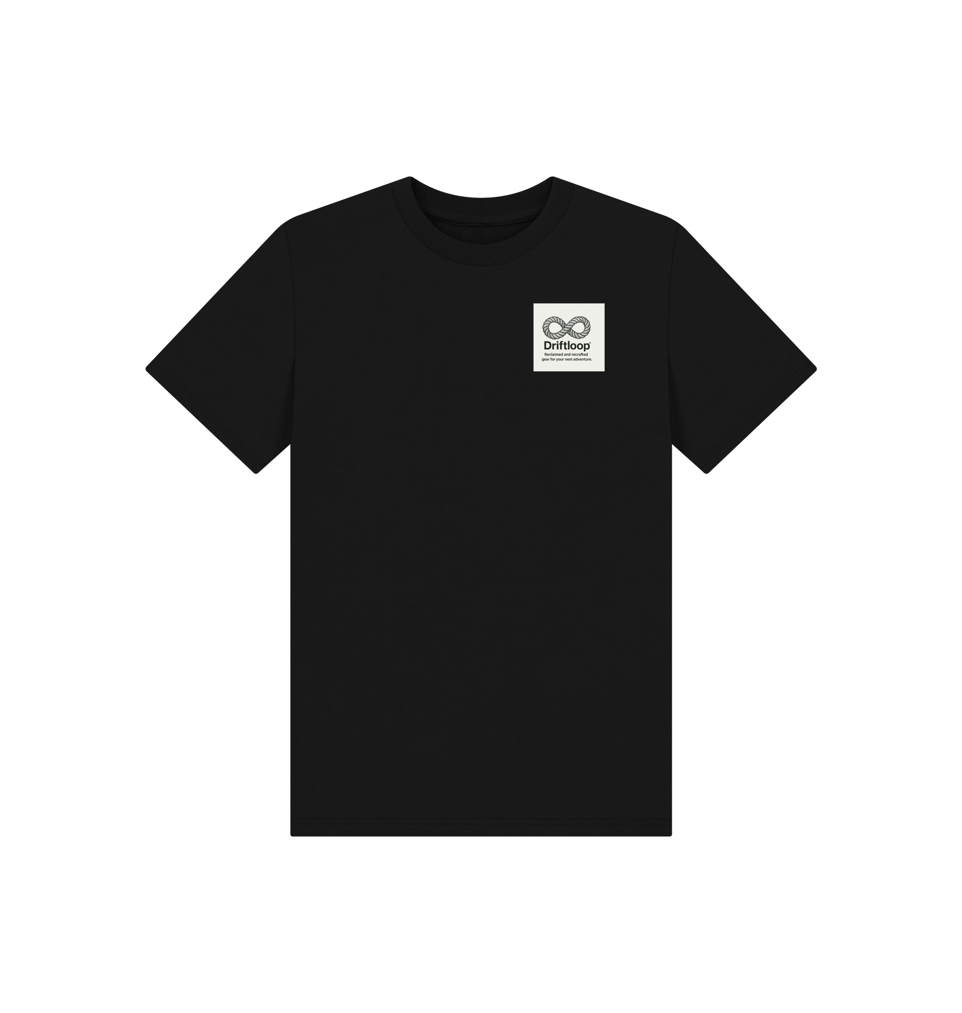 Black Printed Kids T-Shirt Front